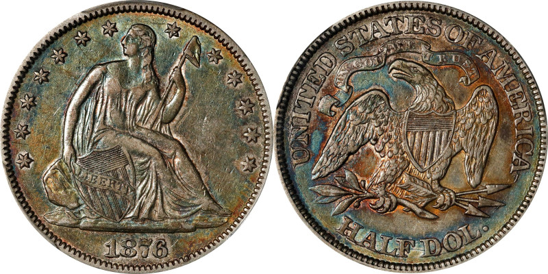 1876 Liberty Seated Half Dollar. WB-101. Type I Reverse. EF-45 (PCGS).

PCGS# ...