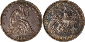 1881 Liberty Seated Half Dollar. WB-102. Type II Reverse. EF-40 (PCGS).

PCGS# 6363. NGC ID: 24KU.