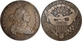 1800 Draped Bust Silver Dollar. BB-194, B-14. Rarity-3. Dotted Date. Good Details--Environmental Damage (PCGS).

PCGS# 40078. NGC ID: 24X9.