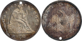 1848 Liberty Seated Silver Dollar. OC-1. Rarity-2. AU Details--Holed (PCGS).

PCGS# 6935. NGC ID: 24YK.