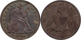 1849 Liberty Seated Silver Dollar. OC-1. Rarity-1. AU-50 (PCGS).

PCGS# 6936. NGC ID: 24YL.
