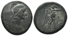 Mysia. Pergamon. (133-27 BC). Bronze Æ. Obv: helmeted head of Athena right. Rev: Nike standing right. Weight 8.95 gr - Diameter 22 mm