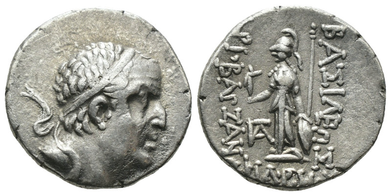 Kingdom of Cappadocia. Ariobarzanes I Philoromaios (95-63 BC). AR Drachm. Eusebe...