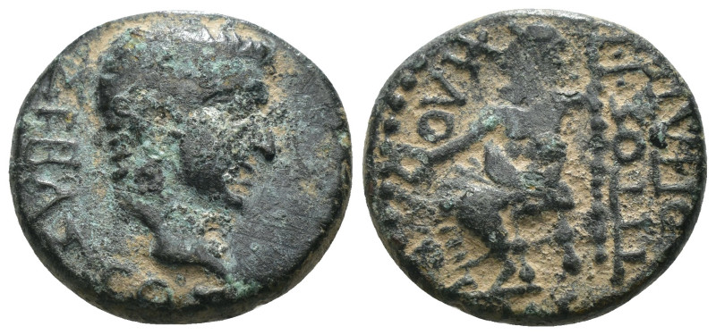 Tiberius. (14-37 AD). Æ Bronze. provincial mint. Weight 4.88 gr - Diameter 18 mm...