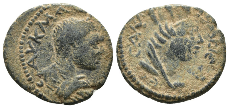 Elagabal. (218-222 AD). Æ Bronze. Mesopotamia. Carrhae. Obv: laureate and draped...