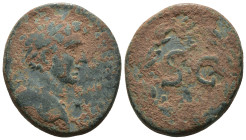 Nerva. (96-98 AD). Bronze Æ. Syria. Antioch. Obv: laureate bust of Nerva right. Rev: SC in laurel-wreath. Weight 8.50 gr - Diameter 24 mm