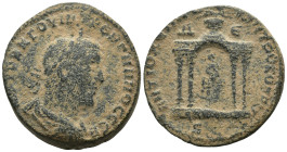 Trebonianus Gallus. (251-253 AD). Æ Bronze. Seleucis and Pieria. Antioch. Obv: laureate bust of Trebonianus Gallus right. Rev: eagle in temple. Weight...