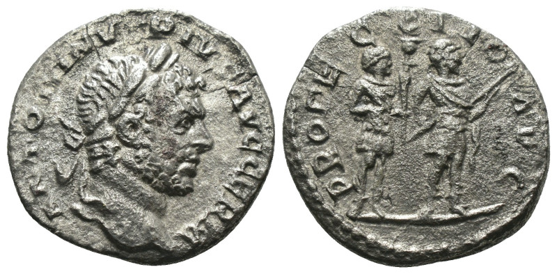 Caracalla. (210-213 AD). AR Denar. Rome. Obv: ANTONINVS PIVS AVG BRIT. laureate ...