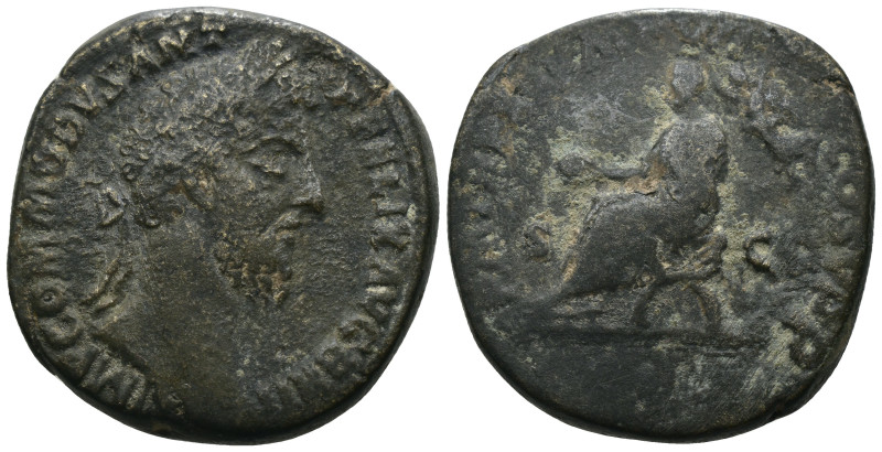 Marcus Aurelius. (161-180 AD). Æ Sesterz. Rome. Weight 26.38 gr - Diameter 32 mm...