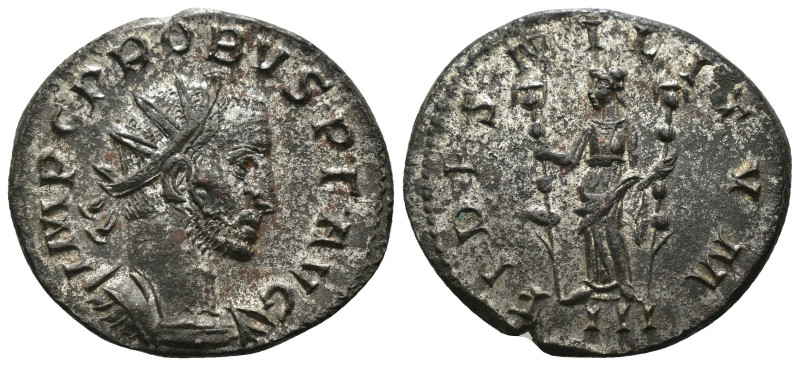 Probus. (278-279 AD). silvered Æ Antoninian. Lugdunum. Obv: IMP C PROBVS P F AVG...