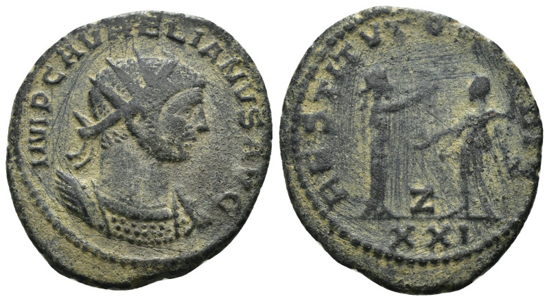 Aurelian. (274-275 AD). Æ Antoninian. Antioch. Obv: IMP C AVRELIANVS AVG. radiat...