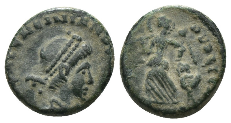 Valentinian II. (375-392 AD). Æ Follis. Antioch. Obv: D N VALENTINIANVS P F AVG....