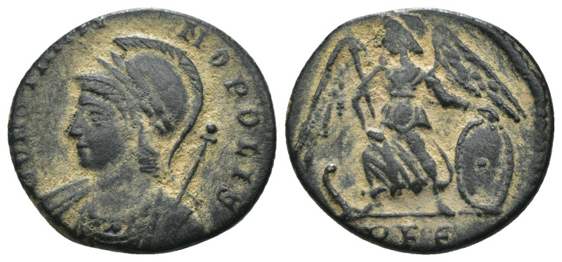 Constantinus I. (330-333 AD). Follis. Antioch. Obv: CONSTANTINOPOLIS. helmeted b...