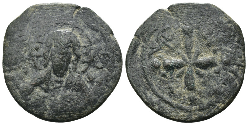 Nikephorus III. (1078-1081 AD). Follis. Constantinople. Obv: bust of Christ faci...