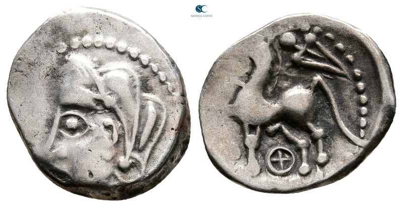 Central Gaul. Lemovices 100-50 BC. 
Quinarius AR

16 mm, 1,85 g



Very F...