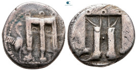 Bruttium. Kroton circa 480-430 BC. Nomos AR