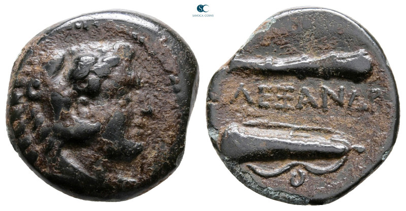 Kings of Macedon. Uncertain mint. Alexander III "the Great" 336-323 BC. 
Bronze...