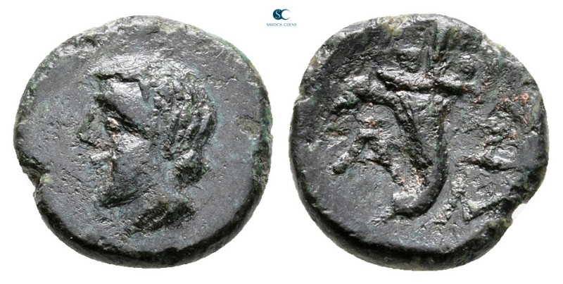 The Thracian Chersonese. Sestos circa 300 BC. 
Bronze Æ

10 mm, 0,95 g


...