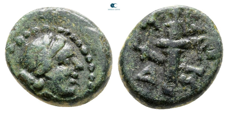 The Thracian Chersonese. Sestos circa 300 BC. 
Bronze Æ

12 mm, 1,86 g


...