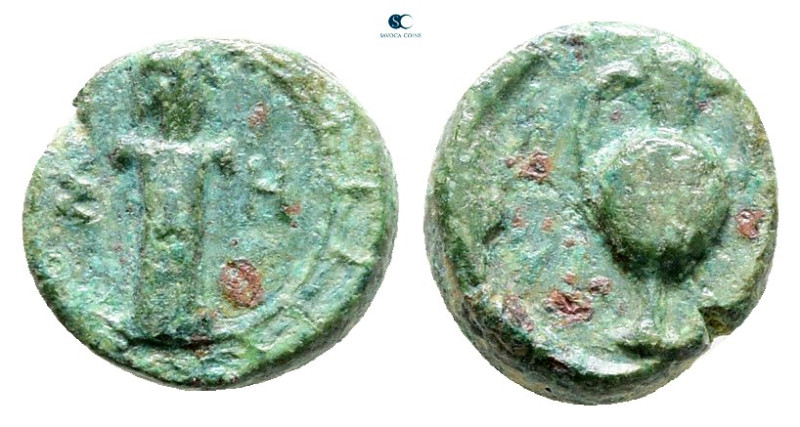 The Thracian Chersonese. Sestos circa 300 BC. 
Bronze Æ

10 mm, 0,81 g


...