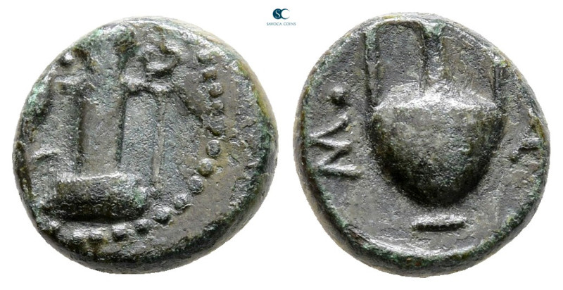 The Thracian Chersonese. Sestos circa 300 BC. 
Bronze Æ

12 mm, 2,05 g


...