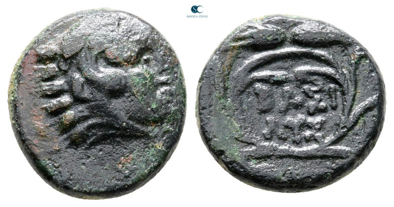 Kings of Thrace. Uncertain mint. Macedonian. Lysimachos 305-281 BC. 
Bronze Æ
...