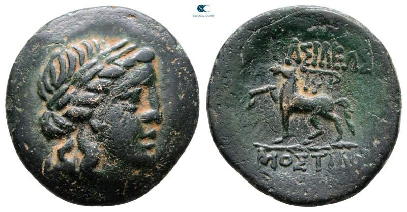 Kings of Thrace. Kainian. Mostis circa 139-101 BC. 
Bronze Æ

20 mm, 4,56 g
...