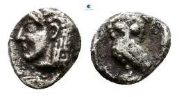 Western Asia Minor. Uncertain mint circa 450-400 BC. Tetartemorion AR