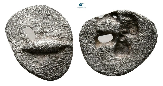 Mysia. Kyzikos circa 500 BC. 
Hemiobol AR

8 mm, 0,19 g



Good Fine