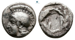 Aiolis. Elaia circa 450-400 BC. Diobol AR