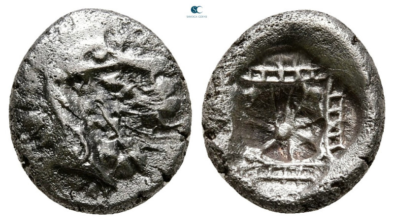 Caria. Kindya circa 510-480 BC. 
Tetrobol AR

12 mm, 1,64 g



Nearly Ver...