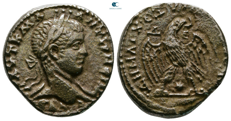 Seleucis and Pieria. Antioch. Elagabal AD 218-222. 
Billon-Tetradrachm

26 mm...