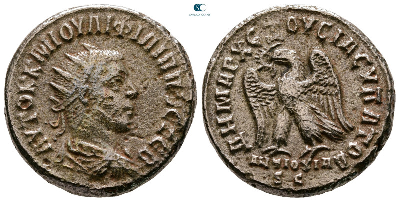 Seleucis and Pieria. Antioch. Philip II AD 247-249. 
Billon-Tetradrachm

26 m...