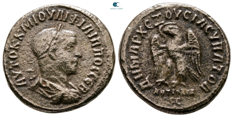 Seleucis and Pieria. Antioch. Philip II AD 247-249. 
Billon-Tetradrachm

26 m...