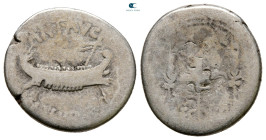 Mark Antony 32-31 BC. Military mint moving with M.Antony. Denarius AR