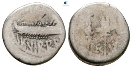 Mark Antony 32-31 BC. Military mint moving with M.Antony. Denarius AR