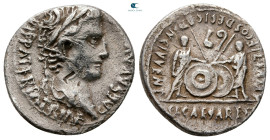Augustus 27 BC-AD 14. Lugdunum. Denarius AR