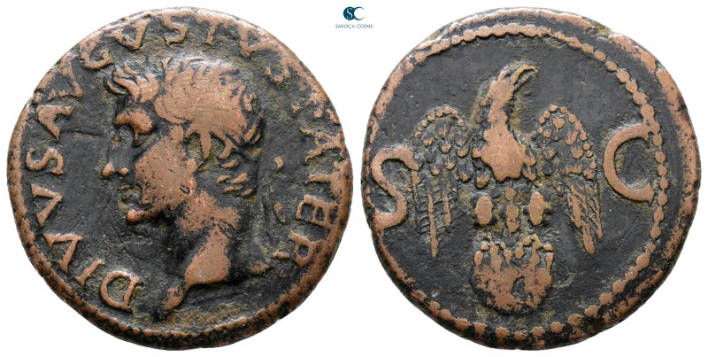 Divus Augustus AD 14. Rome
As Æ

27 mm, 10,55 g



Nearly Very Fine