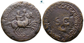 Nero and Drusus AD 39-40. Rome. As Æ