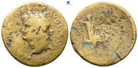 Nero AD 54-68. Lugdunum. As Æ