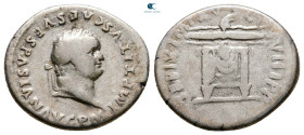 Titus AD 79-81. Rome. Denarius AR