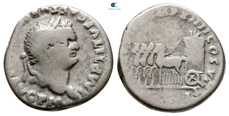 Titus AD 79-81. Rome
Denarius AR

17 mm, 3,19 g



Fine