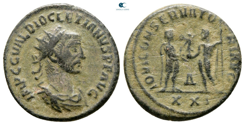 Diocletian AD 284-305. Antioch
Antoninianus Æ

20 mm, 3,54 g



Nearly Ve...