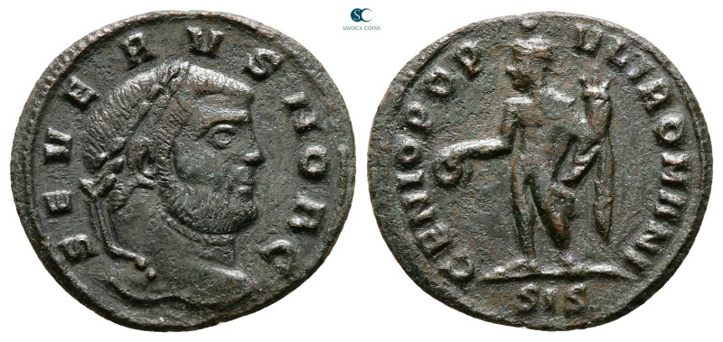 Severus II, as Caesar AD 305-306. Siscia
Follis Æ

20 mm, 2,15 g



Very ...