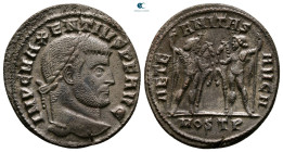 Maxentius AD 306-312. Ostia. Follis Æ