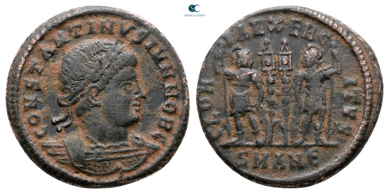 Constantine II, as Caesar AD 317-337. Antioch
Follis Æ

18 mm, 2,71 g



...