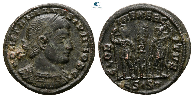 Constantine II, as Caesar AD 317-337. Siscia
Follis Æ

17 mm, 1,62 g



G...