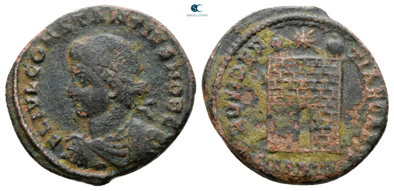 Constantius II, as Caesar AD 337-347. Antioch
Follis Æ

20 mm, 2,74 g



...