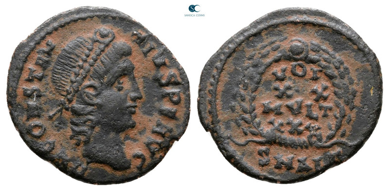 Constantius II AD 347-361. Alexandria
Follis Æ

16 mm, 1,43 g



Very Fin...