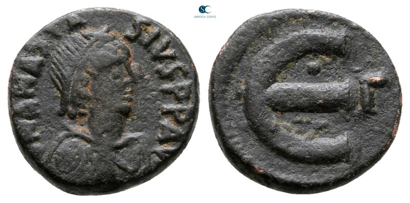 Anastasius I AD 491-518. Constantinople
Pentanummium Æ

14 mm, 1,90 g



...